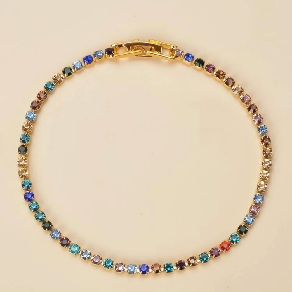 ๐ Lovely colorful rhinestone tennis bracelet ๐